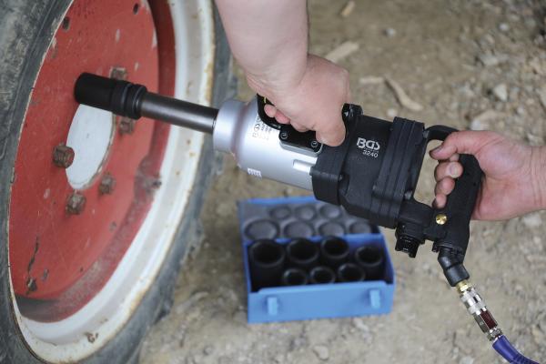 Kraft-Steckschlüssel-Einsatz-Satz Sechskant, tief | Antrieb Innenvierkant 25 mm (1") | SW 27 - 50 mm | 8-tlg.