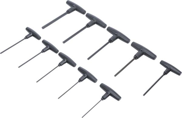 Schraubendreher-Satz mit T-Griff | Zollmaße | Innensechskant 3/32" - 3/8" | 10-tlg.