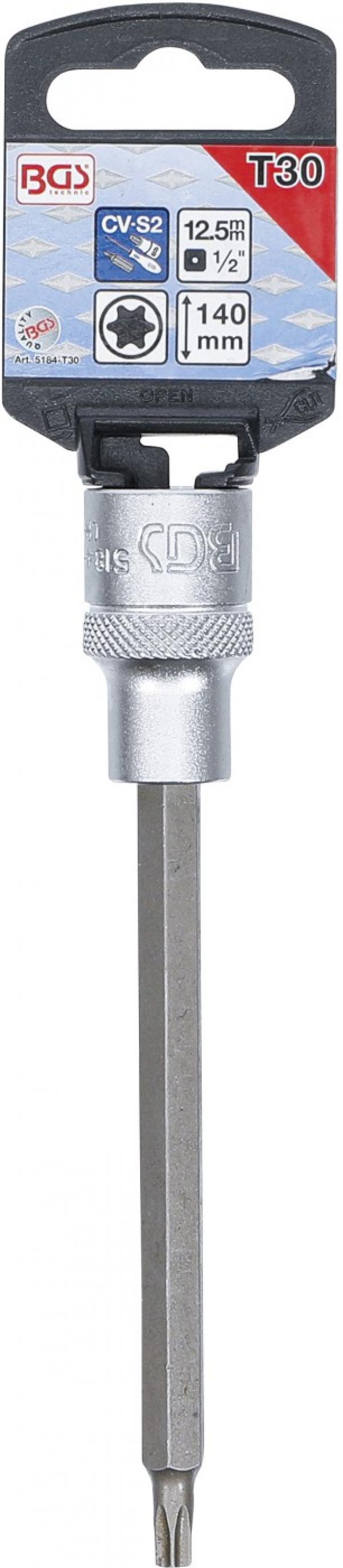 Bit-Einsatz | Antrieb Innenvierkant 12,5 mm (1/2") | T-Profil (für Torx) T30