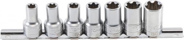 Steckschlüssel-Einsatz-Satz T-Profil Plus (für Torx Plus) | Antrieb Innenvierkant 10 mm (3/8") | SW 10EP - 20EP | 7-tlg.