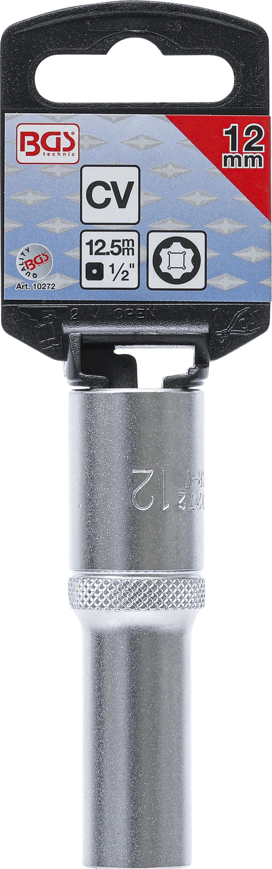 Steckschlüssel-Einsatz Super Lock, tief | Antrieb Innenvierkant 12,5 mm (1/2") | SW 12 mm