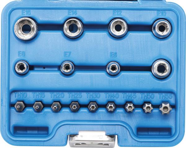 Bit- und Steckschlüssel-Satz | E-Profil / T-Profil (für Torx) | 17-tlg.