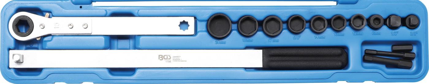 Rippen-Keilriemen-Ein- und Ausbau-Satz | 10 mm (3/8") + 12,5 mm (1/2")