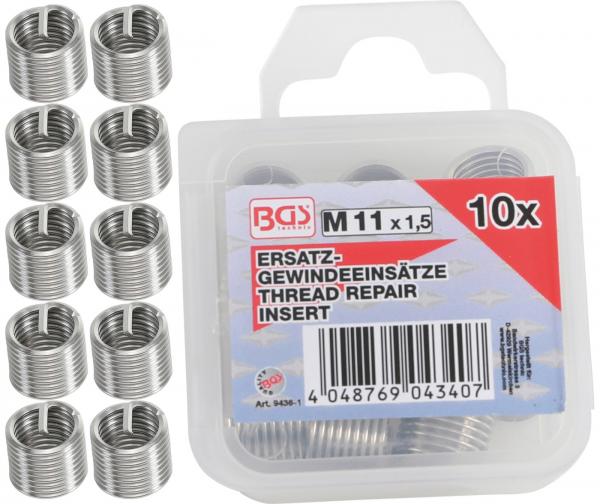 Ersatz-Gewindeeinsätze | M11 x 1,5 mm | 10-tlg.