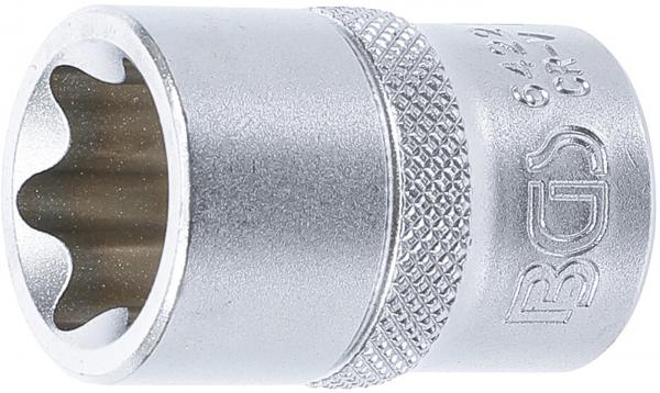 Steckschlüssel-Einsatz E-Profil | Antrieb Innenvierkant 12,5 mm (1/2") | SW E22