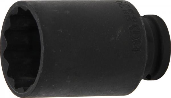 Kraft-Steckschlüssel-Einsatz Zwölfkant | Antrieb Innenvierkant 12,5 mm (1/2") | SW 39 mm