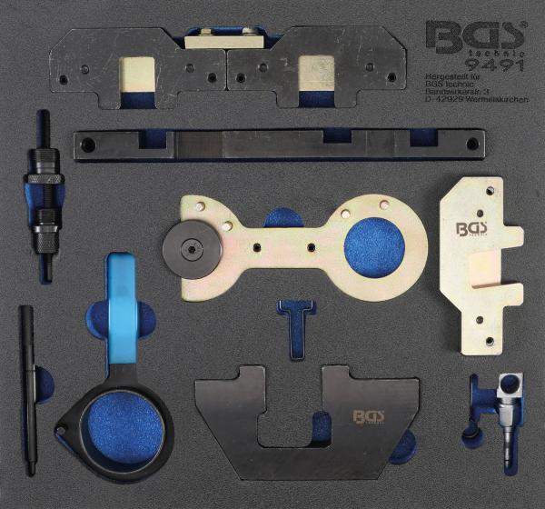 Werkstattwageneinlage 2/3: Motor-Einstellwerkzeug-Satz | für BMW M40, M44, M50, M52, M54, M56