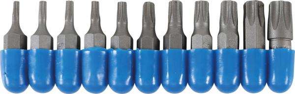 Bit-Satz | Antrieb Außensechskant 6,3 mm (1/4") | Abtrieb T-Profil (für Torx) | 11-tlg.