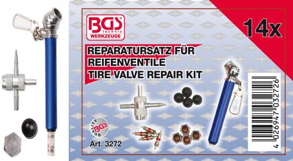 Reparatursatz für Reifenventile | 14-tlg.
