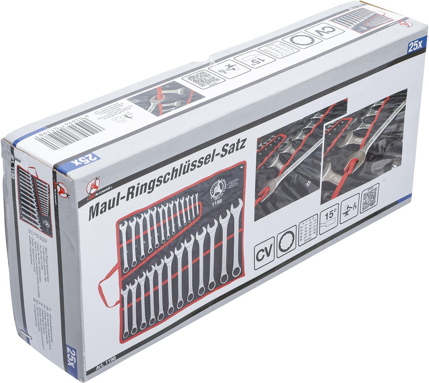 Maul-Ringschlüssel-Satz | SW 6 - 32 mm | 25-tlg.
