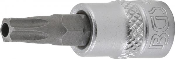 Bit-Einsatz | Antrieb Innenvierkant 6,3 mm (1/4") | T-Profil (für Torx) mit Bohrung T30