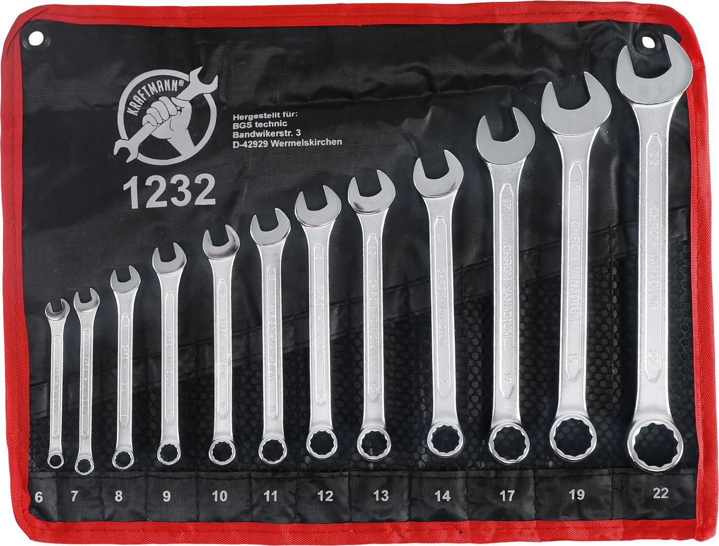 Maul-Ringschlüssel-Satz | SW 6 - 22 mm | 12-tlg.