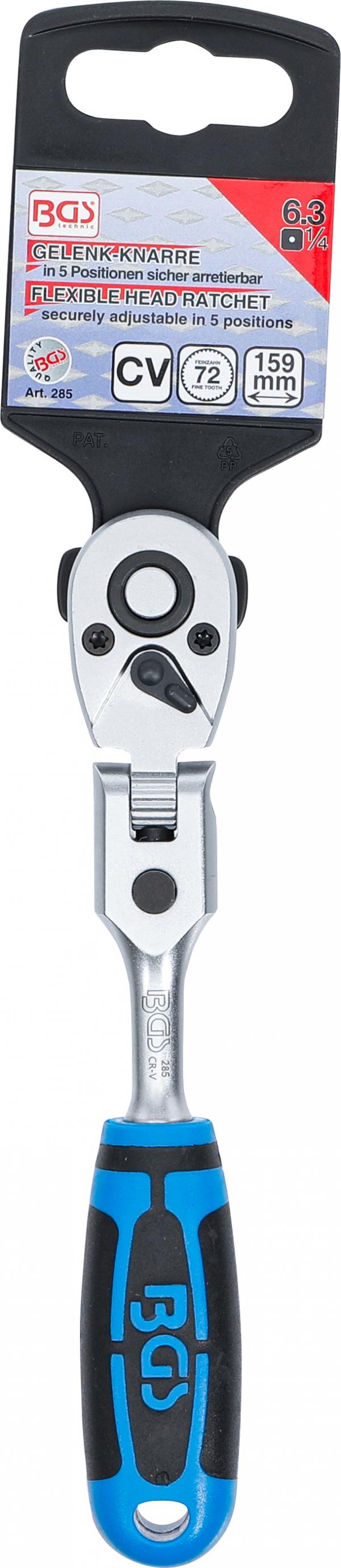 Gelenkknarre, arretierbar | Abtrieb Außenvierkant 6,3 mm (1/4")